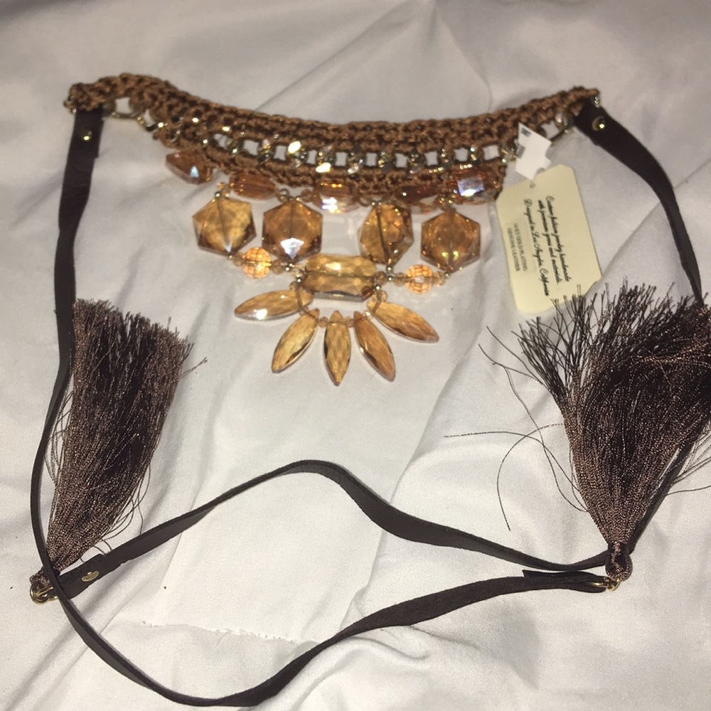 Dena g bib style goth chic necklace